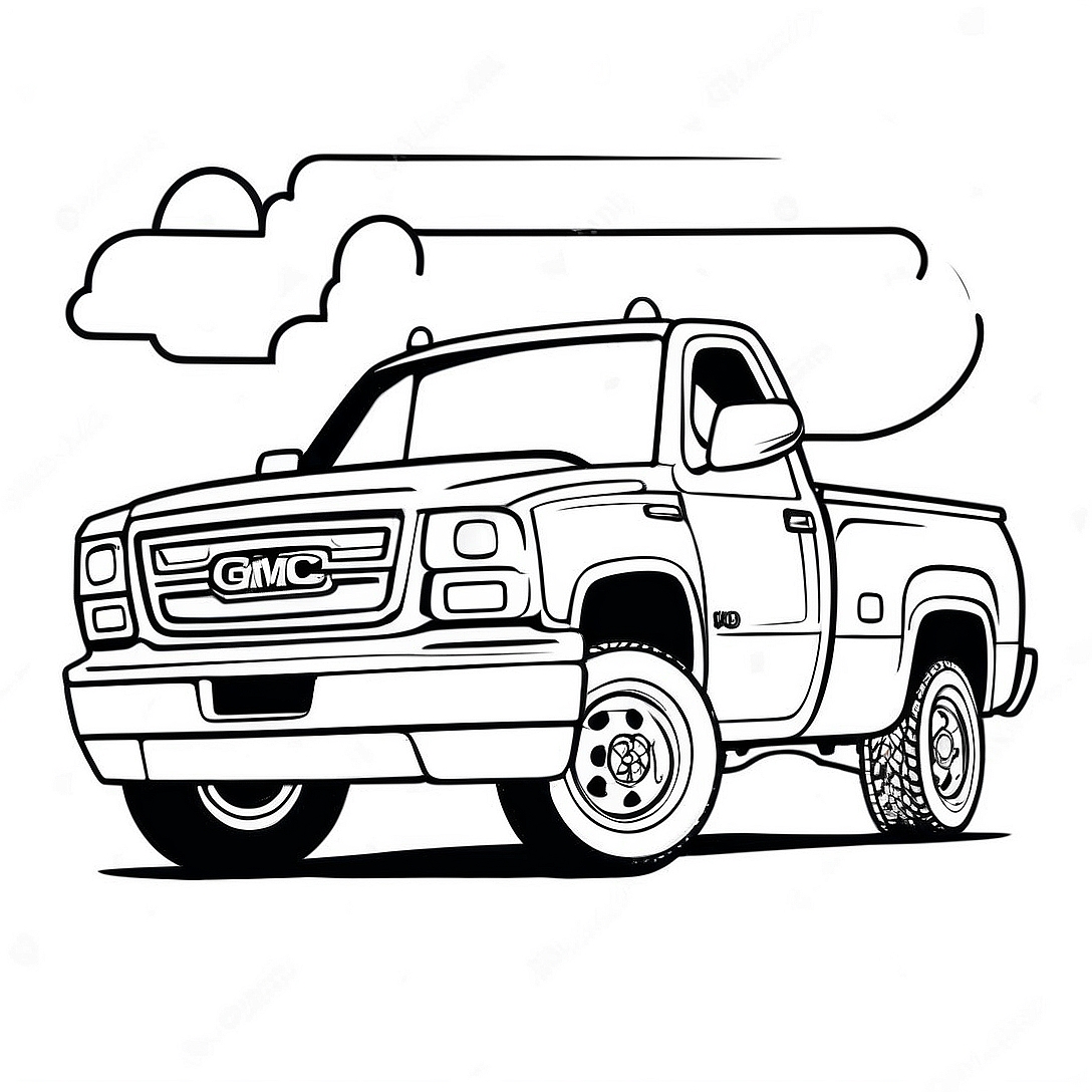 GMC Truck Coloring Page | GMC coloring page