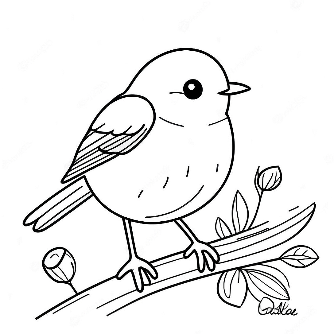 Robin Coloring Page | Robin coloring page