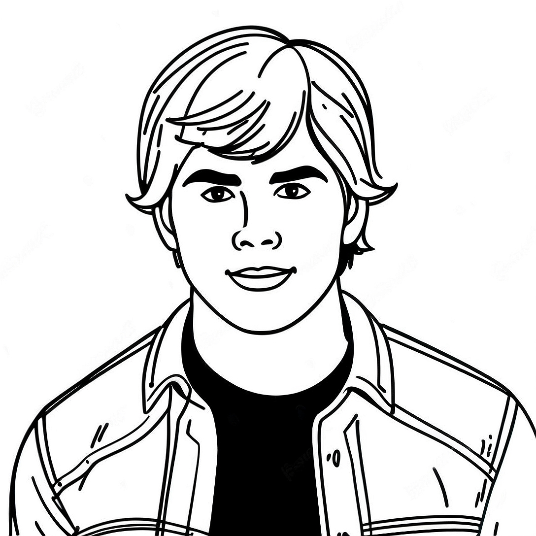 Troy Bolton Singing Coloring Page | High School Musical coloring page