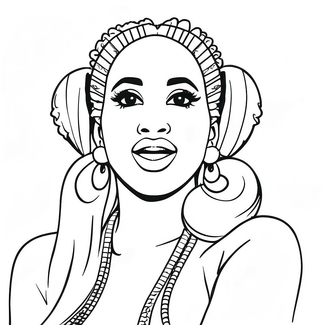 Cardi B Coloring Page | Cardi B coloring page