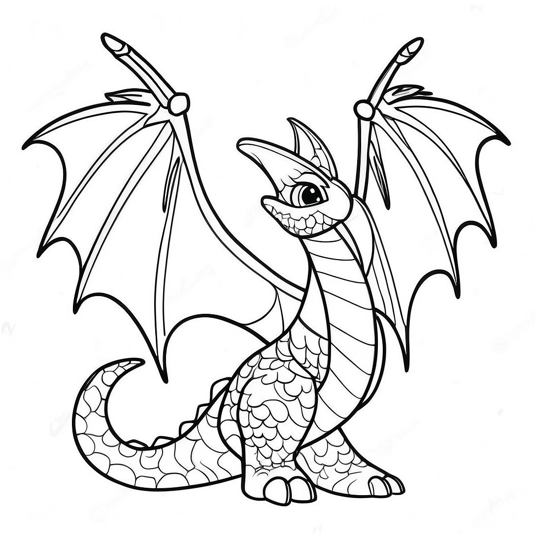 Wings of Fire Rainwing Coloring Page | Wings of Fire Rainwing coloring page