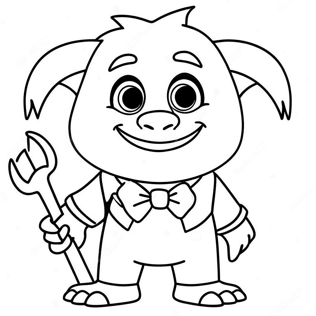 Floyd from Trolls Band Together Coloring Page | Trolls Band Together Floyd coloring page