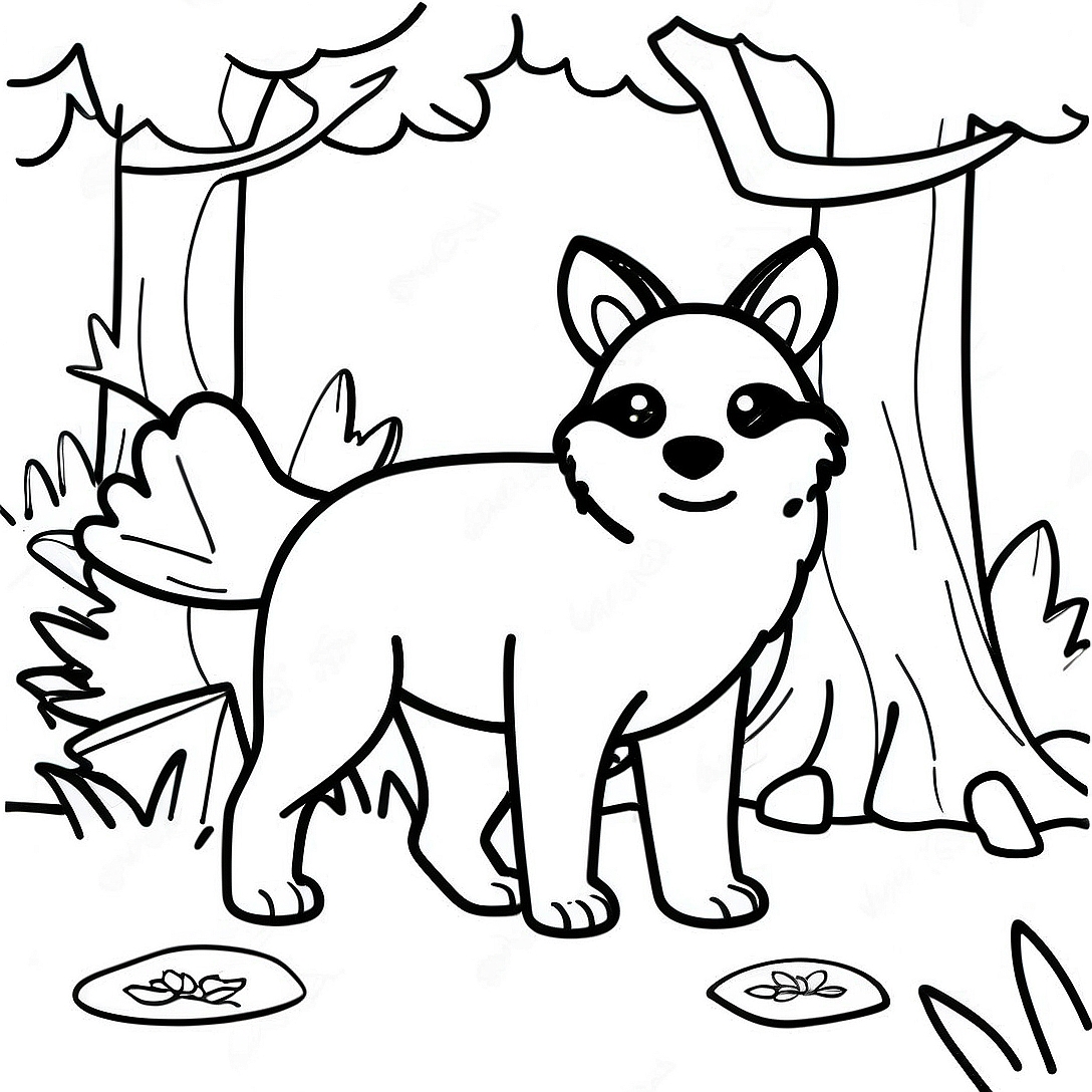 Forest Animal Coloring Page | Forest Animal coloring page