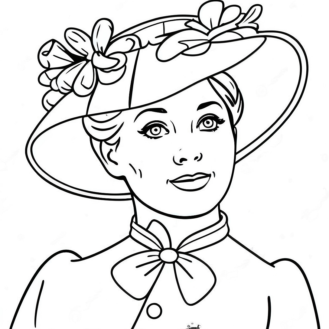 Mary Poppins Coloring Page | Mary Poppins coloring page