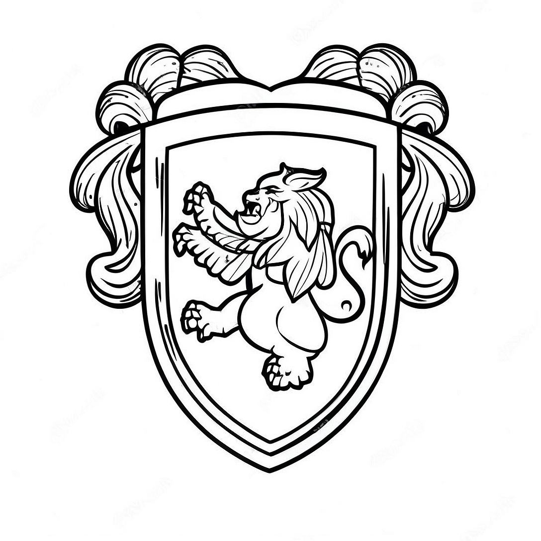 Gryffindor Crest Coloring Page | Gryffindor coloring page