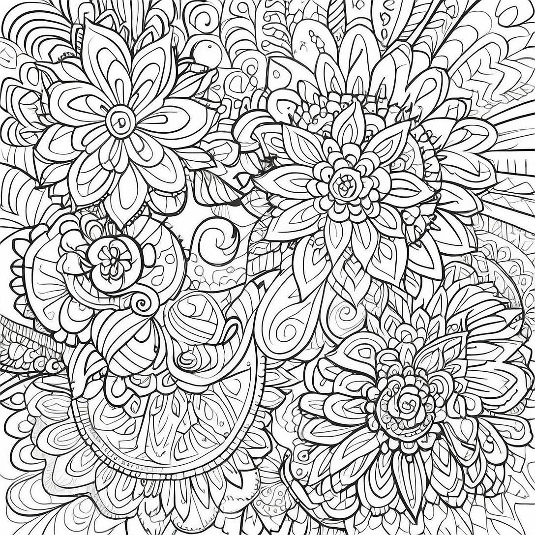 Aesthetic Trippy Mandala Coloring Page | Aesthetic Trippy coloring page