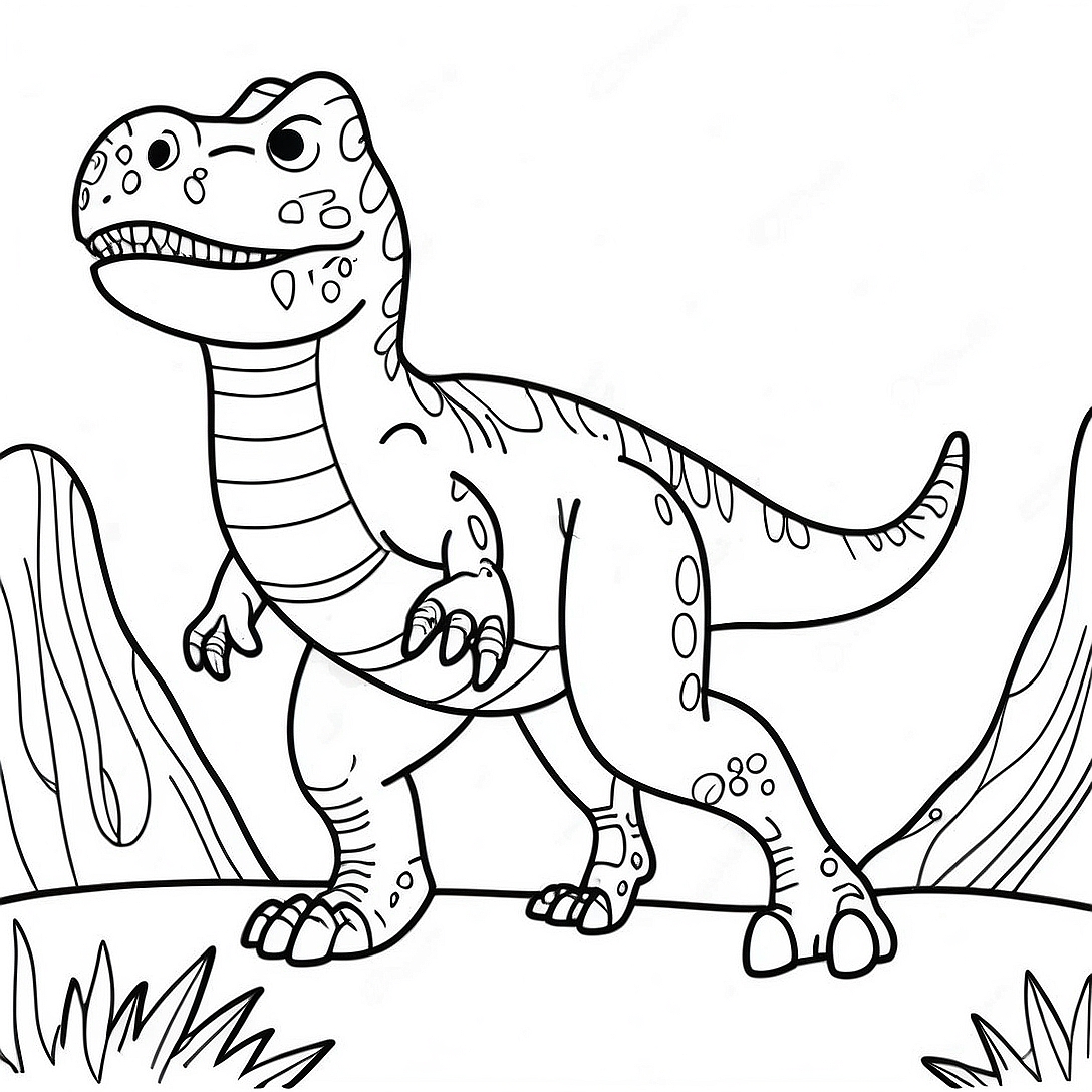 Giganotosaurus Roaring Coloring Page | Giganotosaurus coloring page