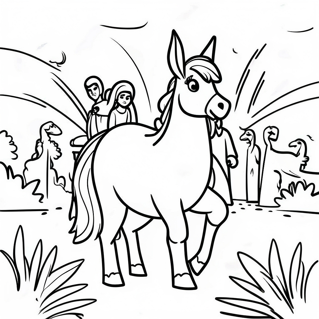 Palm Sunday Coloring Page | Holy Week coloring page