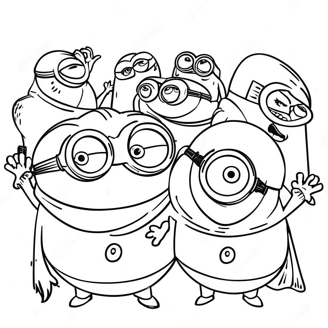 Minions The Rise of Gru Coloring Page | Minions The Rise of Gru coloring page