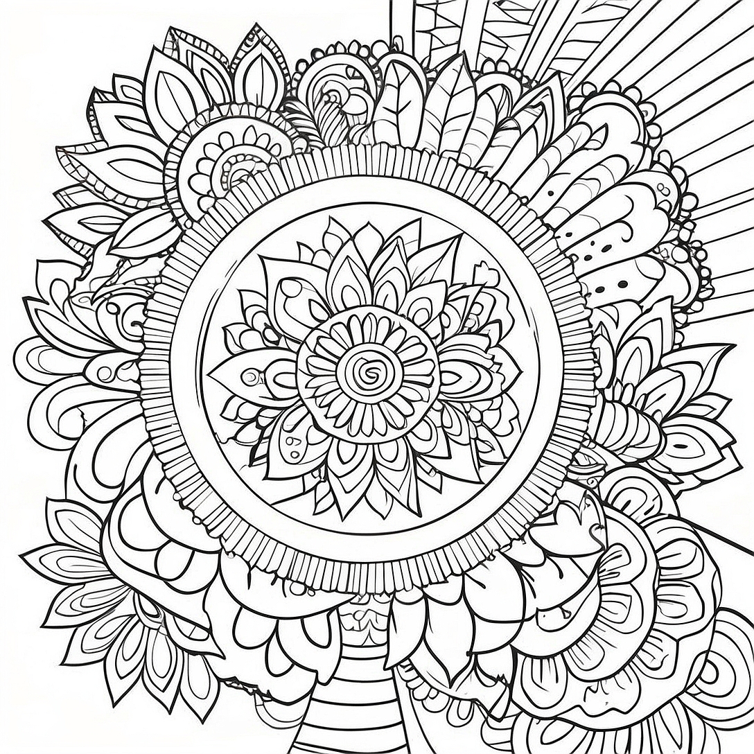 Good Vibes Peaceful Mandala Coloring Page | Good Vibes coloring page