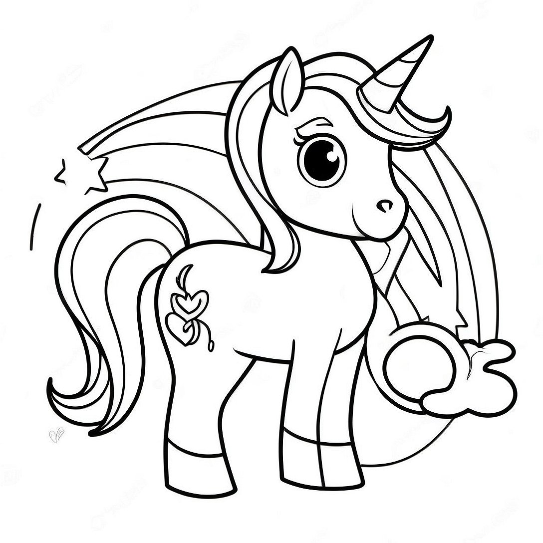 Lisa Frank Rainbow Unicorn Coloring Page | Lisa Frank coloring page