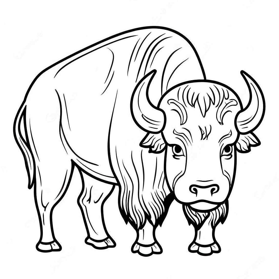 Buffalo Coloring Page | Buffalo coloring page