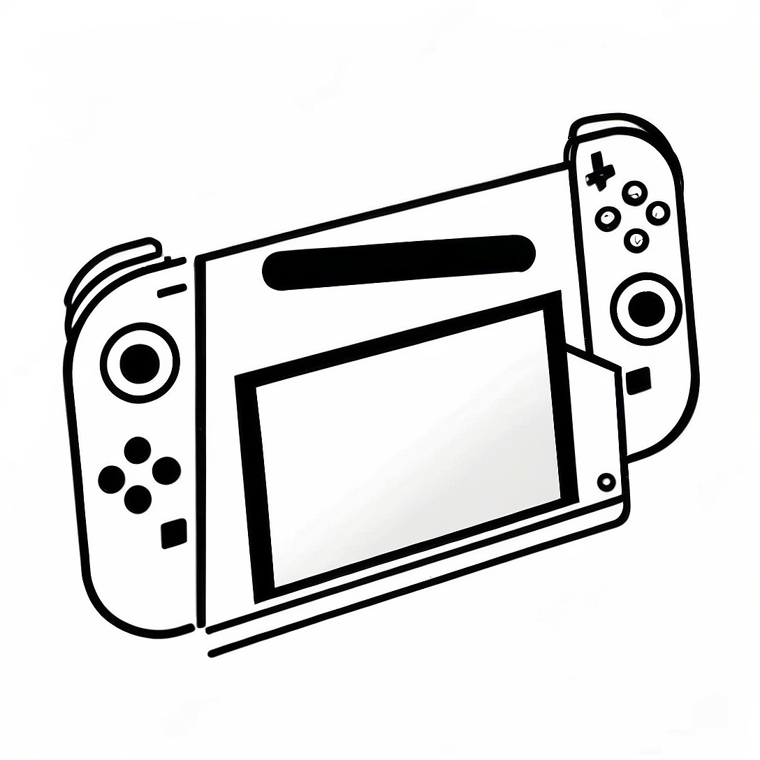 Nintendo Switch Coloring Page | Nintendo Switch coloring page