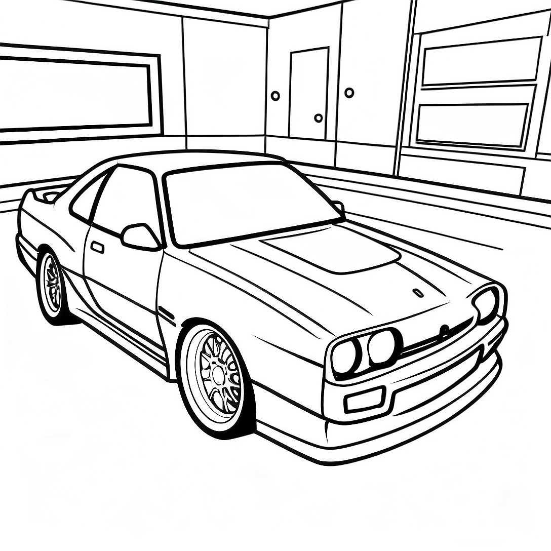 Drift Car Coloring Page | Drift Car coloring page