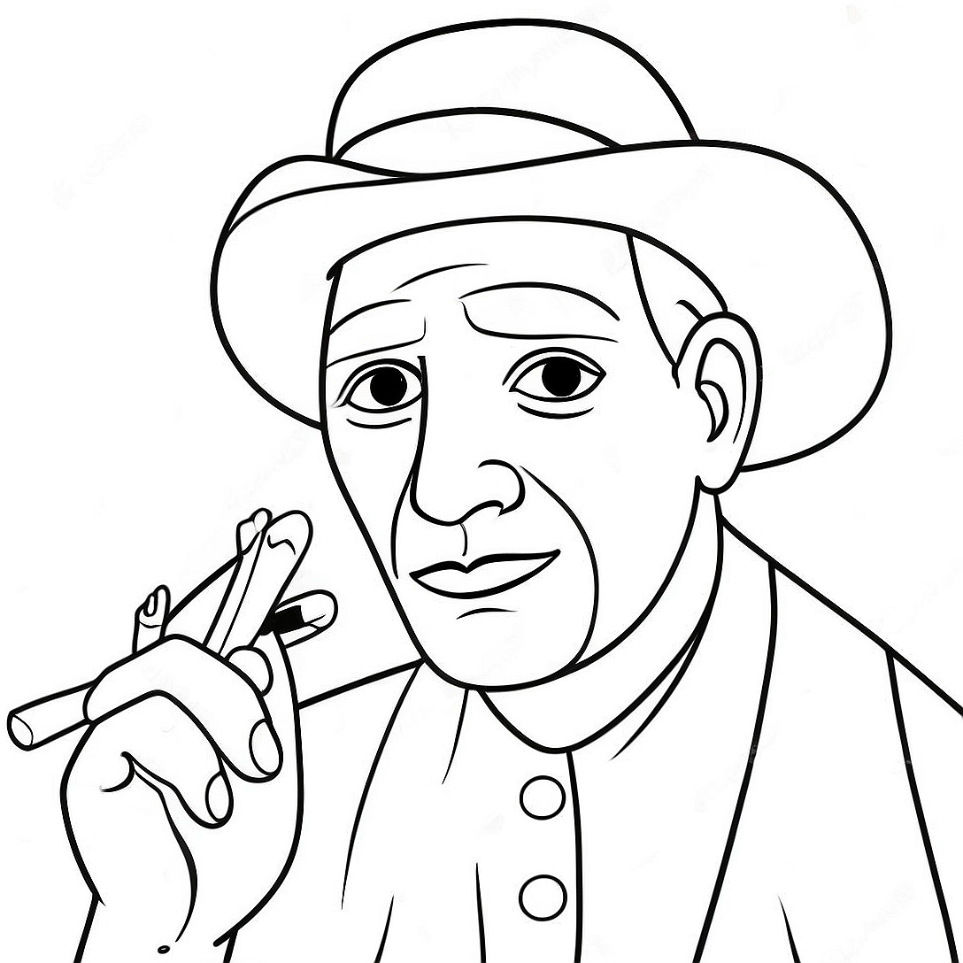 Picasso Coloring Page | Picasso coloring page