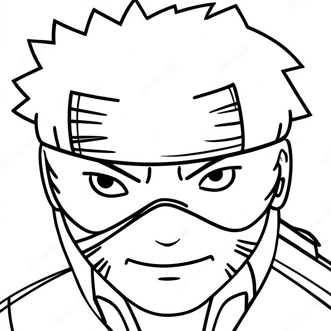 Kakashi Coloring Page | Kakashi coloring page