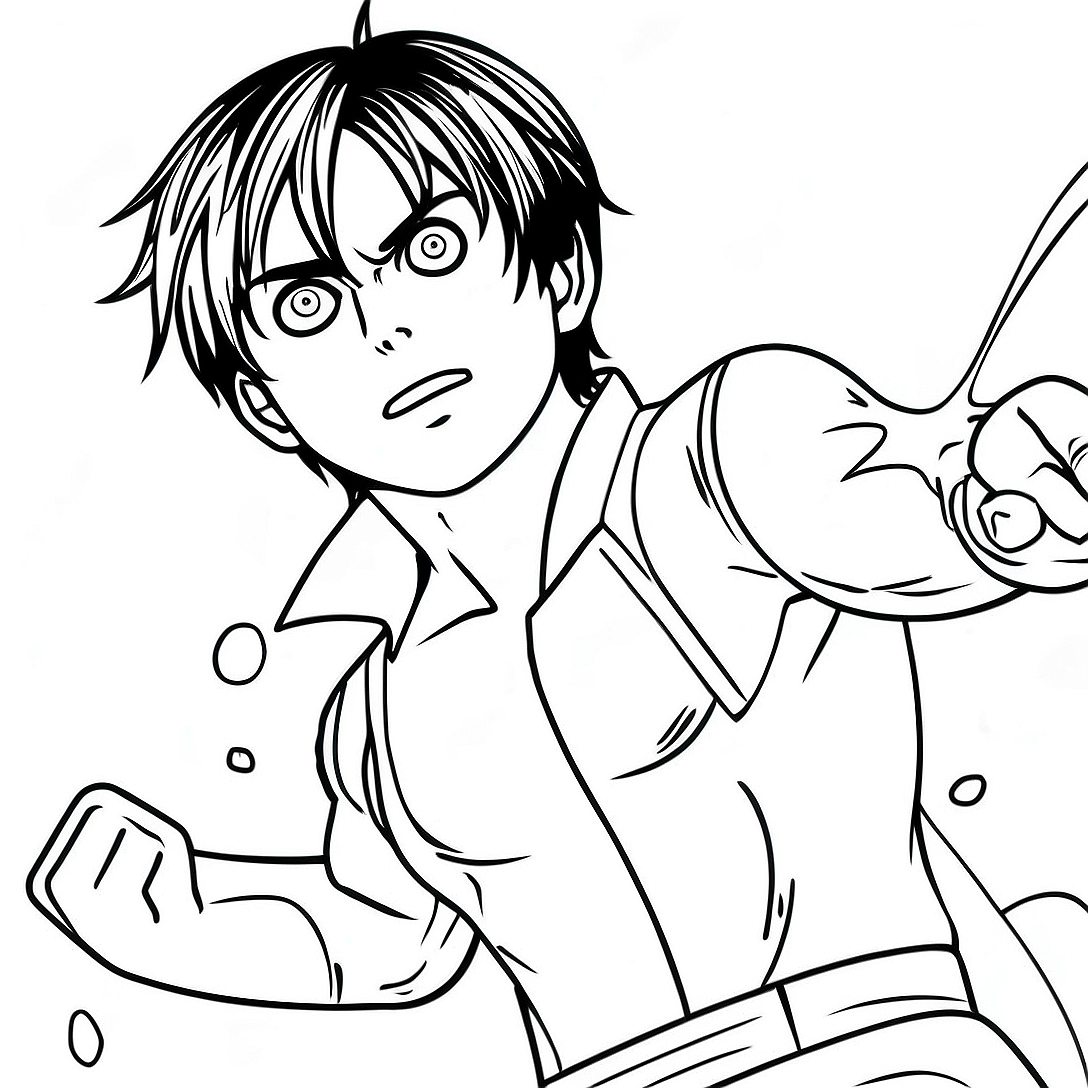 Eren Yeager Transforming Coloring Page | Attack on Titan coloring page