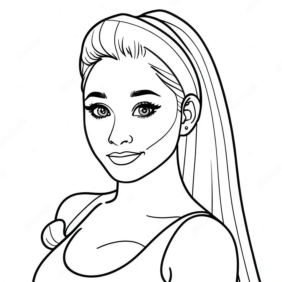Ariana Grande Coloring Page | Ariana Grande coloring page
