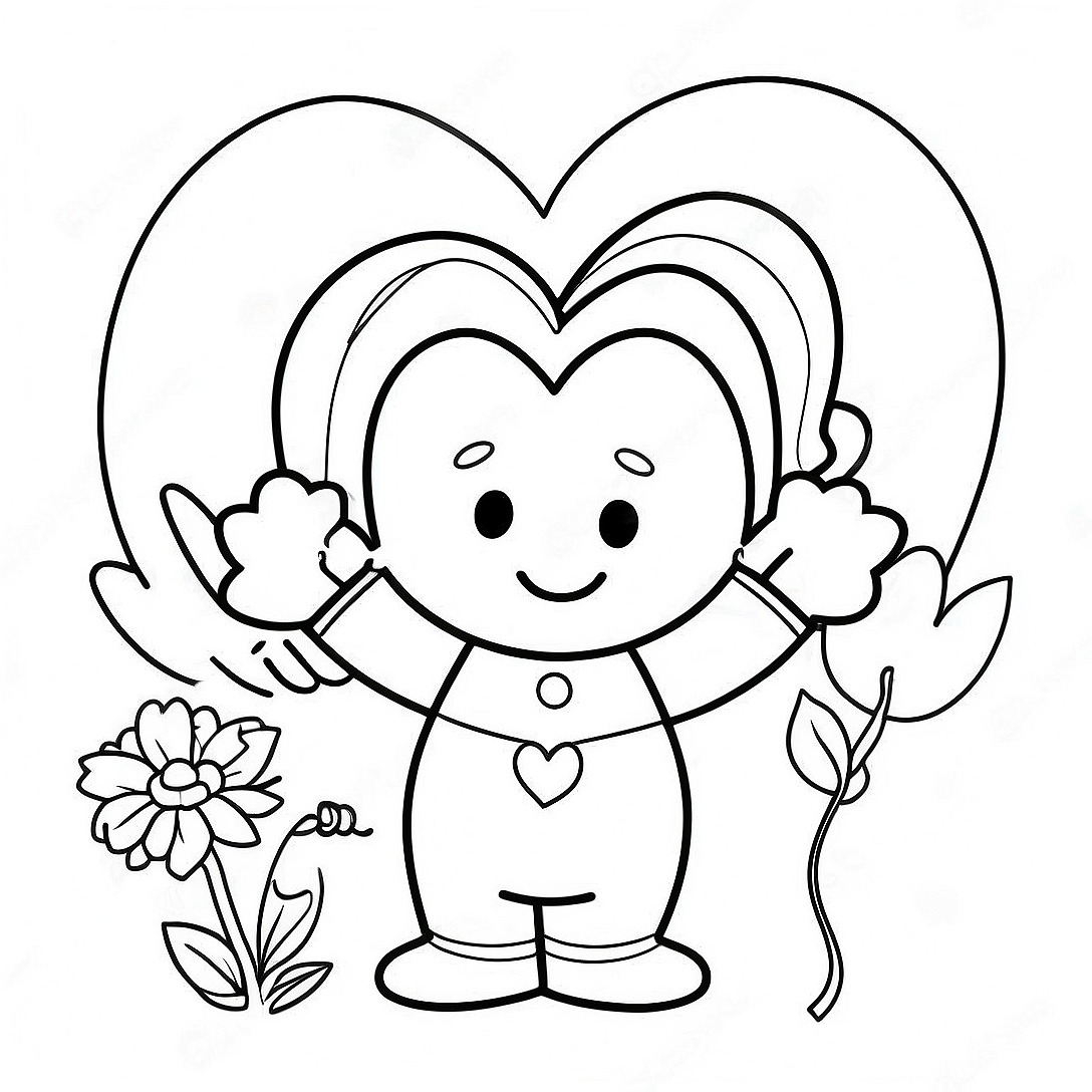 Happy Valentine's Day Dad Coloring Page | Happy Valentines Day Dad coloring page