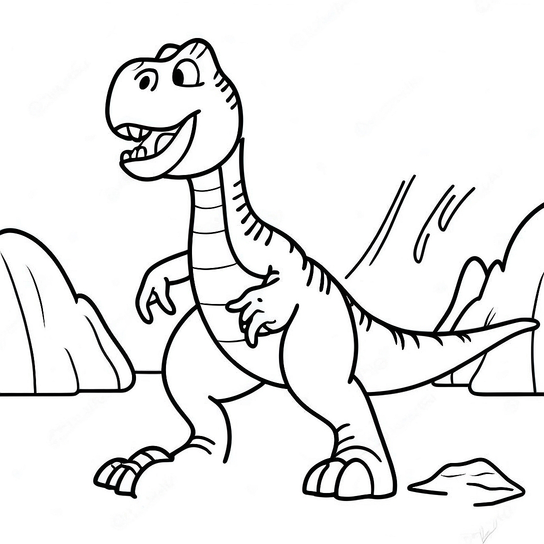 Camp Cretaceous T-Rex Roaring Coloring Page | Camp Cretaceous coloring page