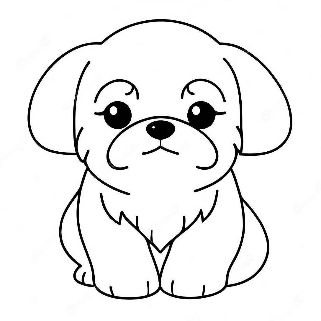 Shih Tzu Puppy Coloring Page | Shih Tzu coloring page