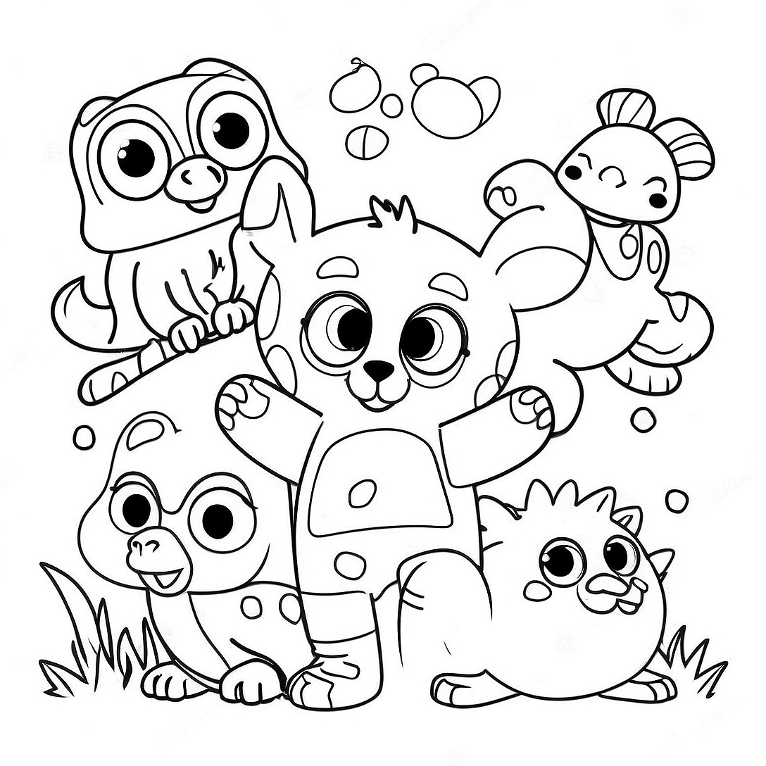 1st Graders Fun Animals Coloring Page | for 1st Graders coloring page