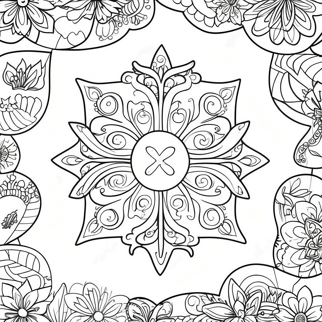 Black Clover Logo Coloring Page | Black Clover coloring page