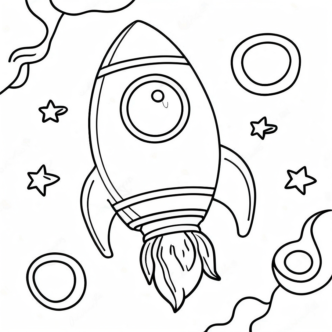 Rocket Ship Coloring Page | Rocket Ship coloring page