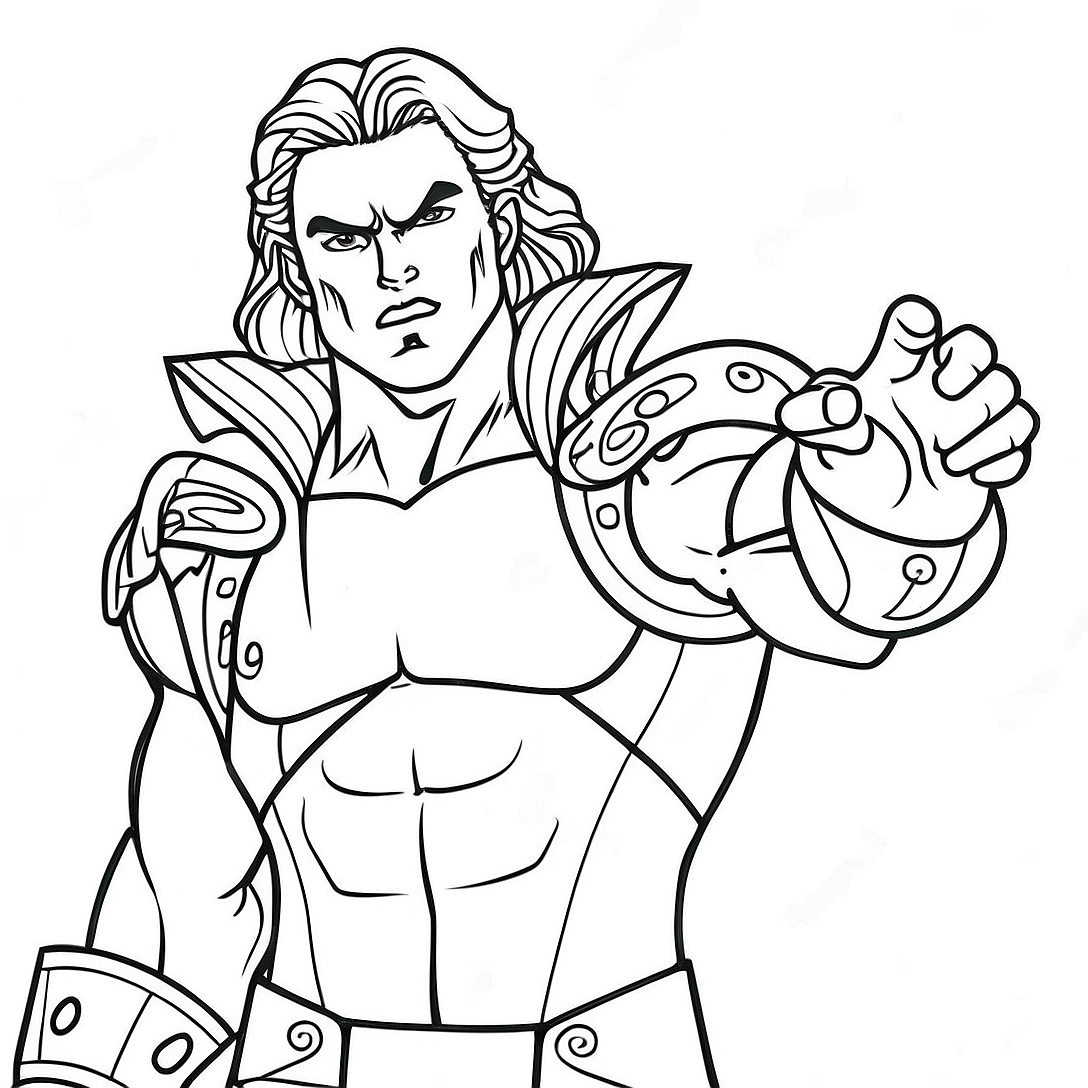 Dio Brando with Stand Coloring Page | Jojo's Bizarre Adventure coloring page