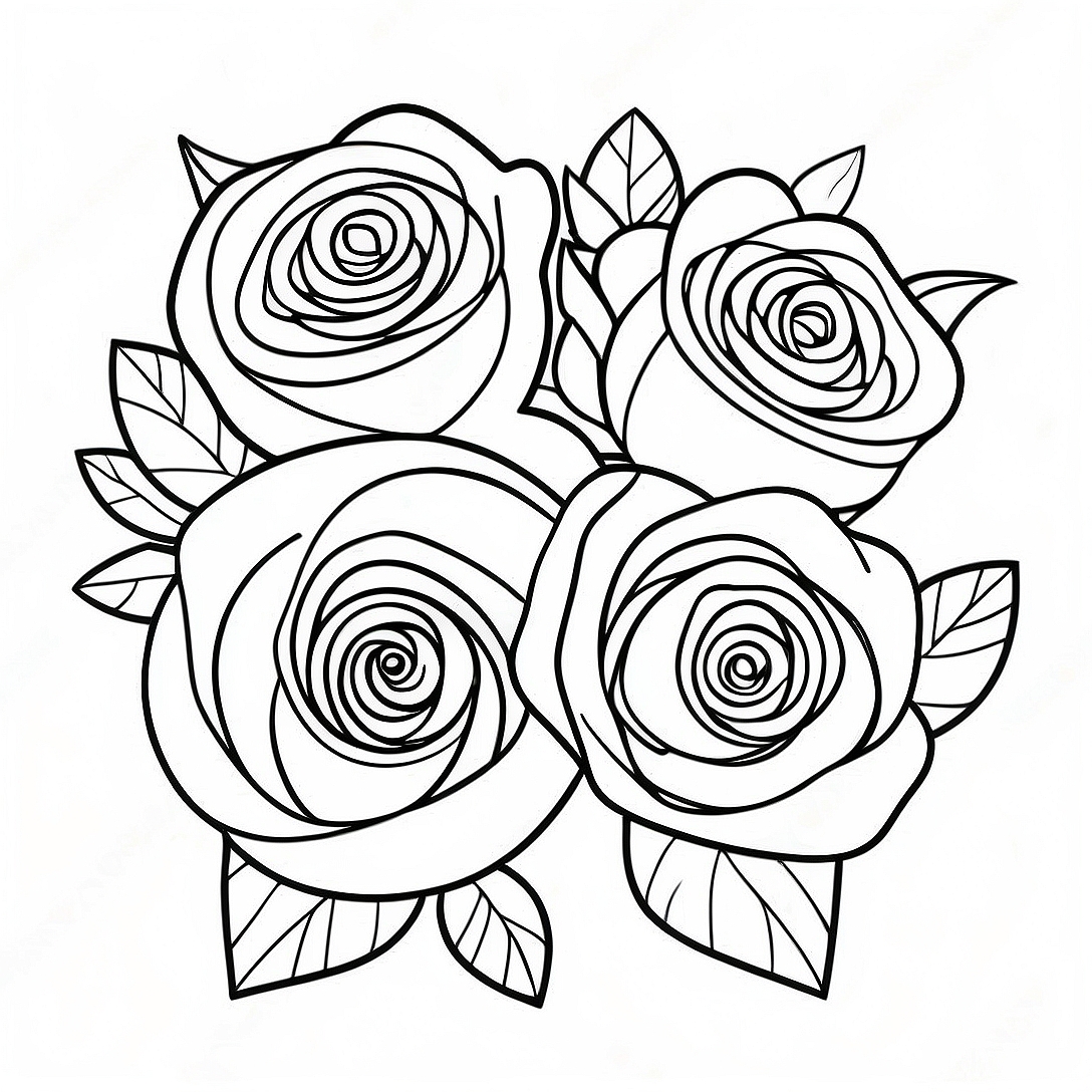 Roses Coloring Page | Roses coloring page