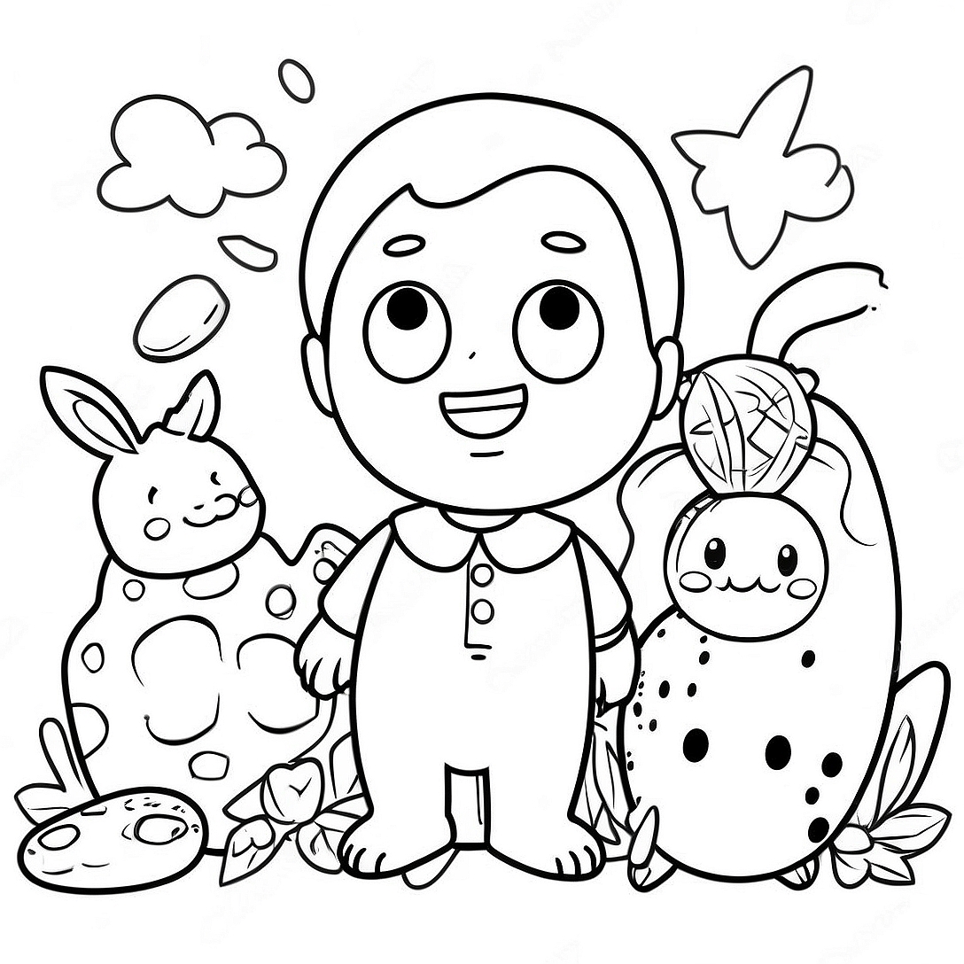 Luca with His Friends Coloring Page | Luca coloring page