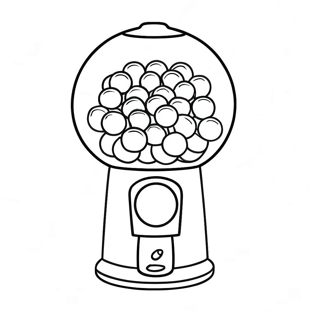 Gumball Machine Coloring Page | Gumball coloring page