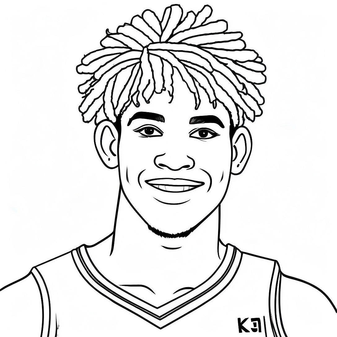 LaMelo Ball Coloring Page | LaMelo Ball coloring page
