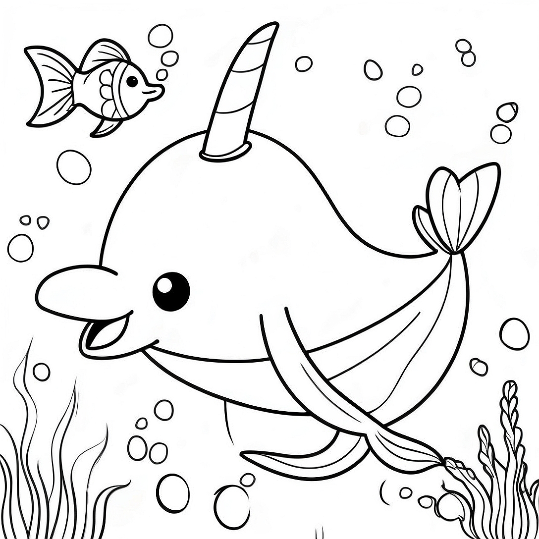 Not Quite Narwhal Coloring Page | Not Quite Narwhal coloring page