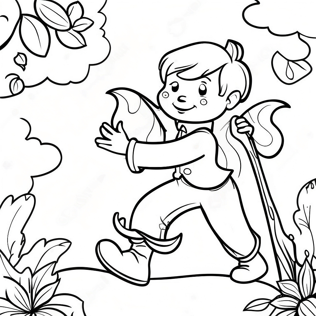 Jack and the Beanstalk Coloring Page | Jack and the Beanstalk coloring page