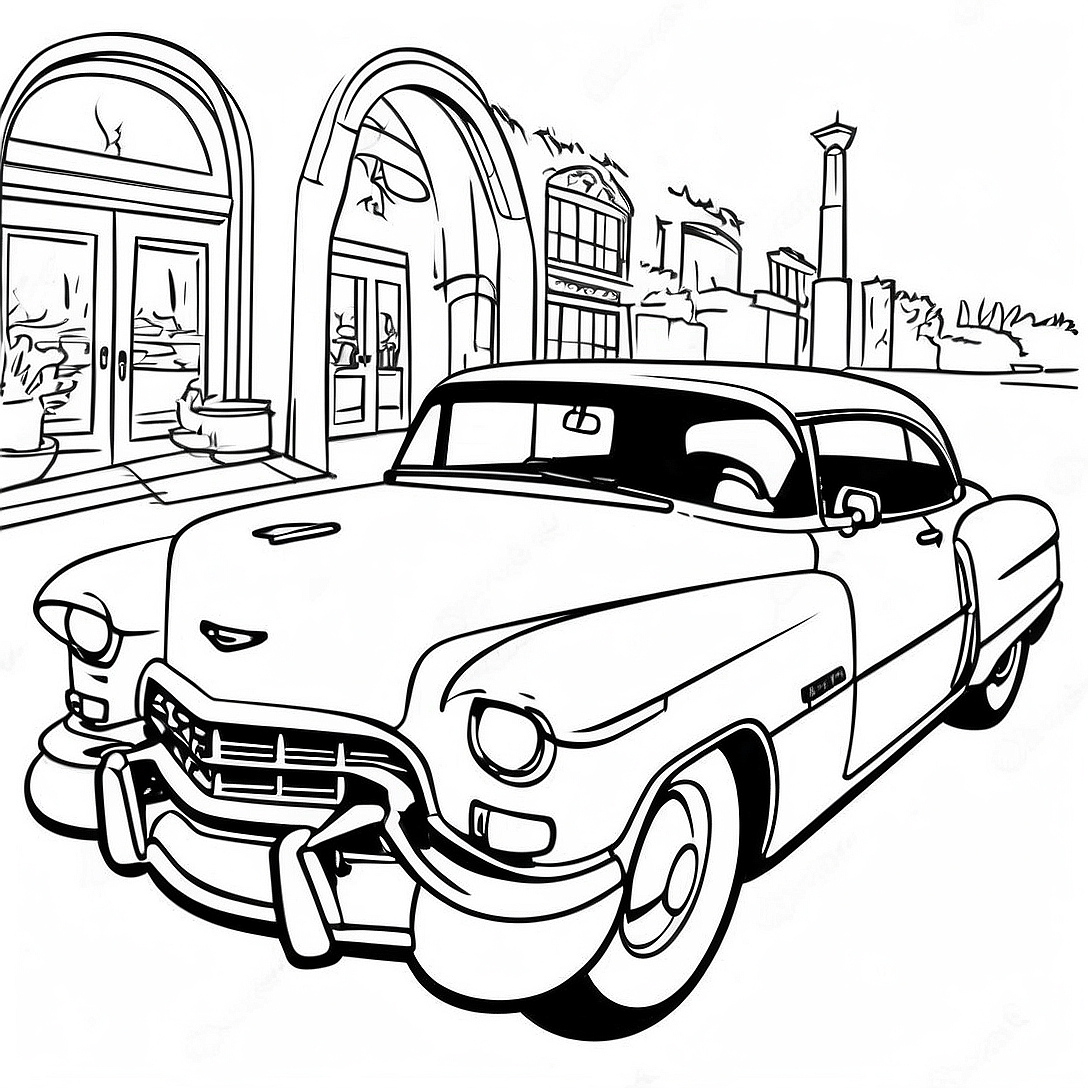 Cadillac Coloring Page | Cadillac coloring page