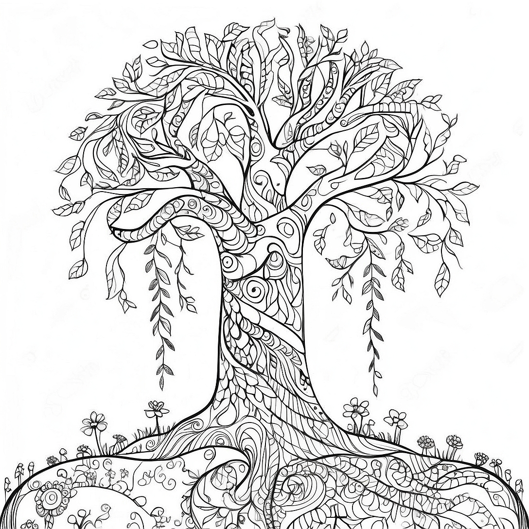 Tree of Life Coloring Page | Tree of Life coloring page