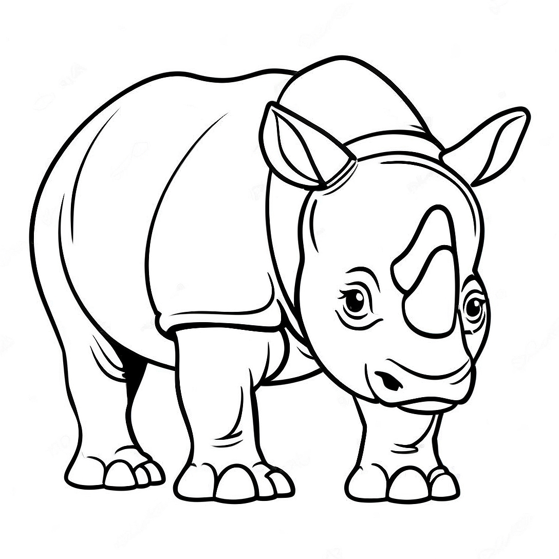 Rhino Coloring Page | Rhino coloring page