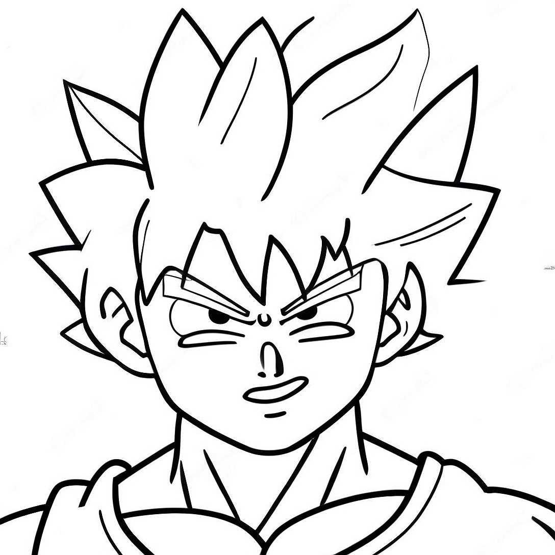 Goku Super Saiyan Blue Action Pose Coloring Page | Goku Super Saiyan Blue coloring page