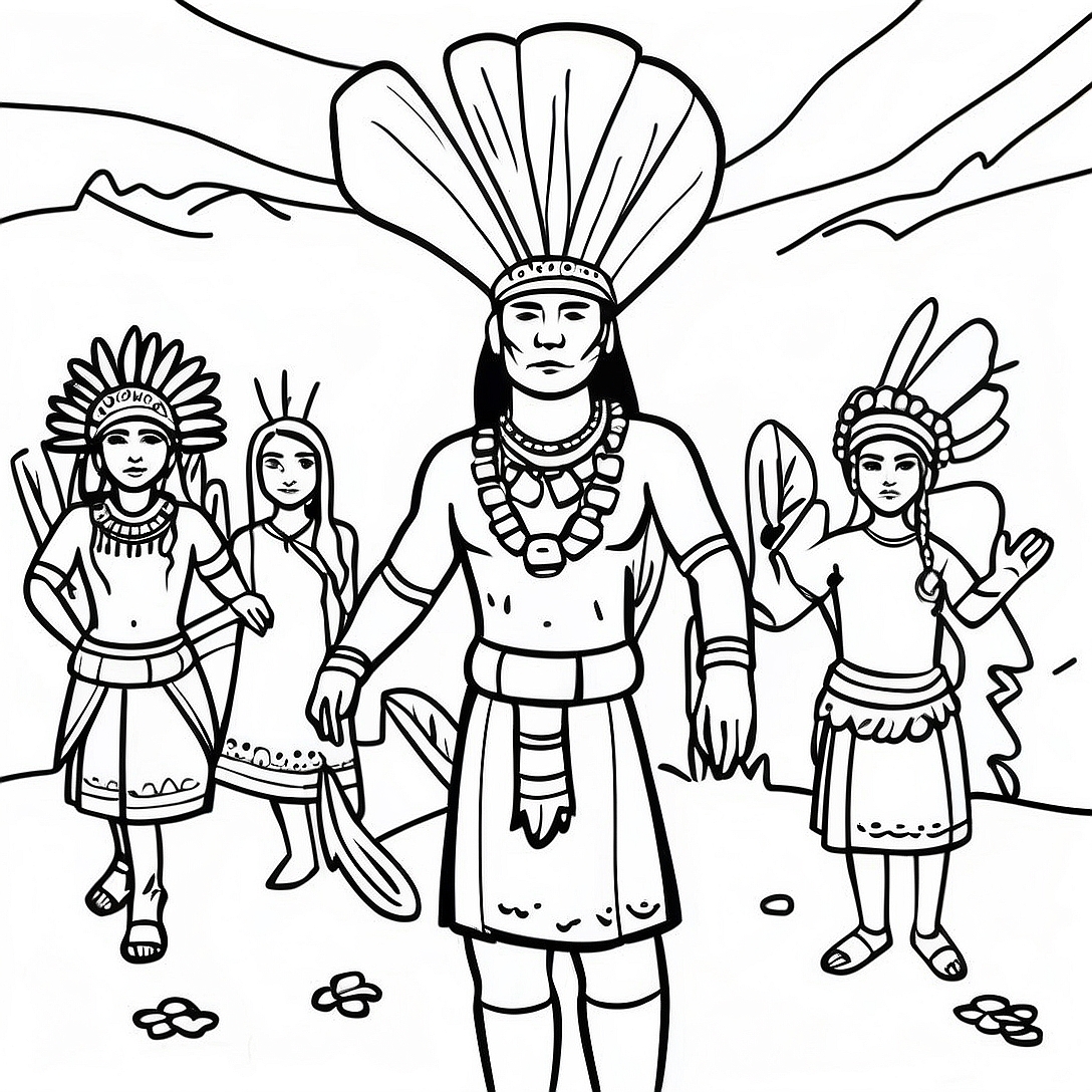 Indigenous Peoples Day Celebration Coloring Page | Indigenous Peoples Day coloring page