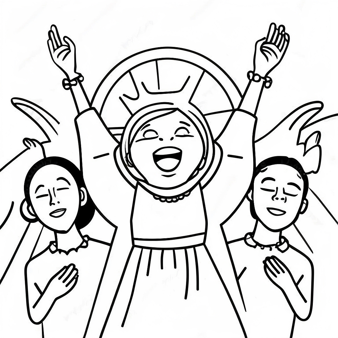 Praise and Worship Coloring Page | Praise and Worship coloring page