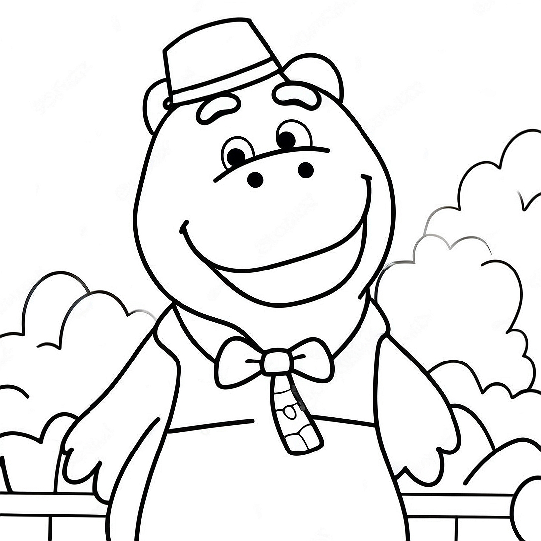 Barney Coloring Page | Barney coloring page