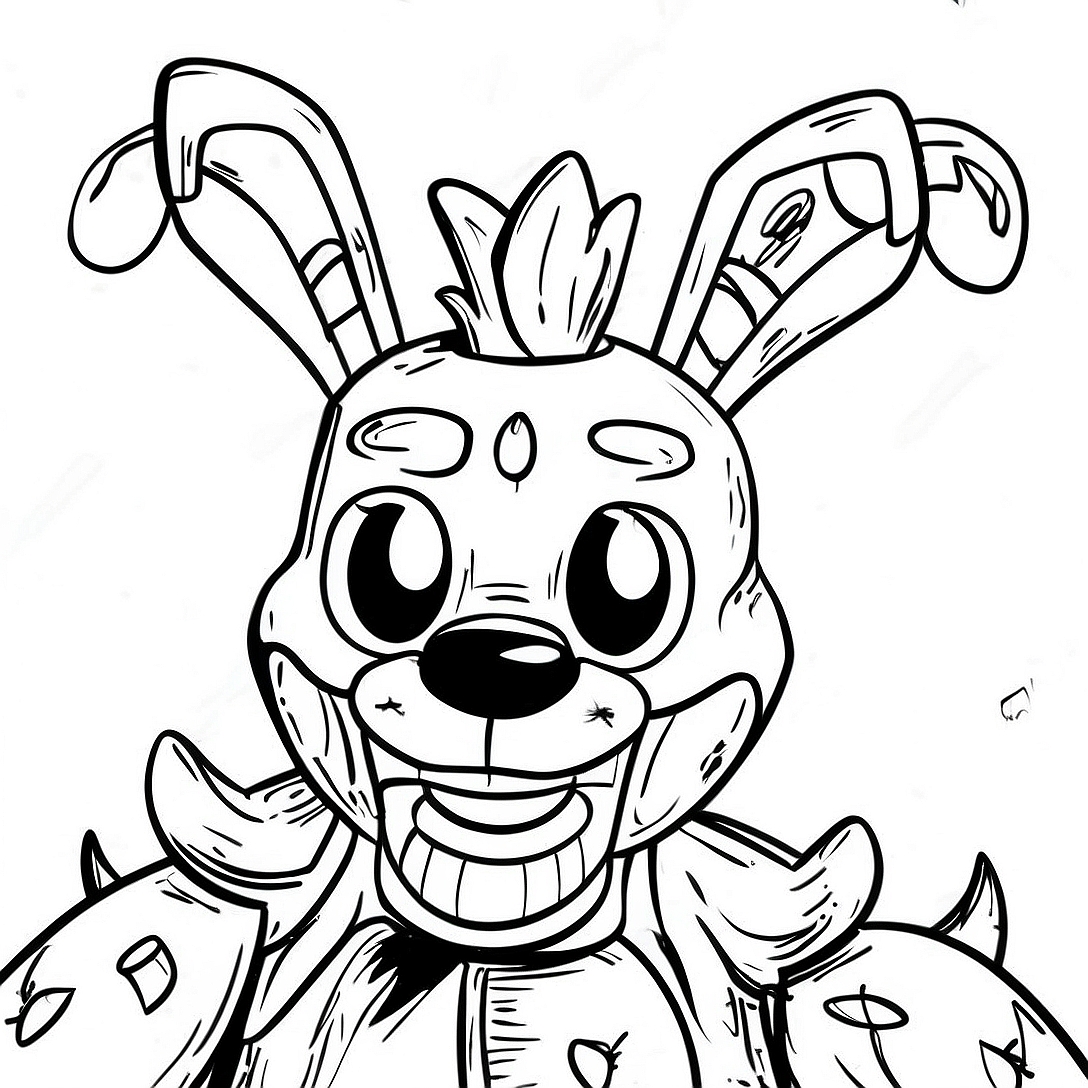 Springtrap FNAF Coloring Page | Springtrap FNAF coloring page