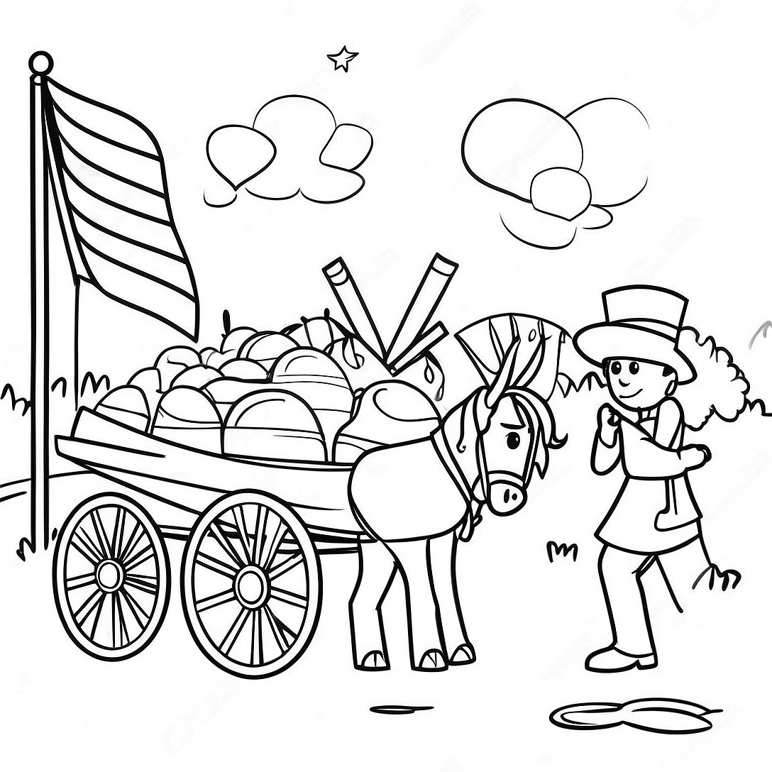 Kansas Day Celebration Coloring Page | Kansas Day coloring page