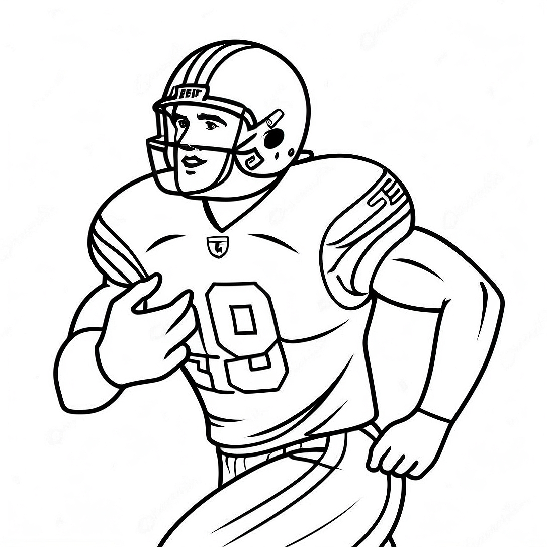 Dynamic Christian McCaffrey Running Coloring Page | Christian McCaffrey coloring page