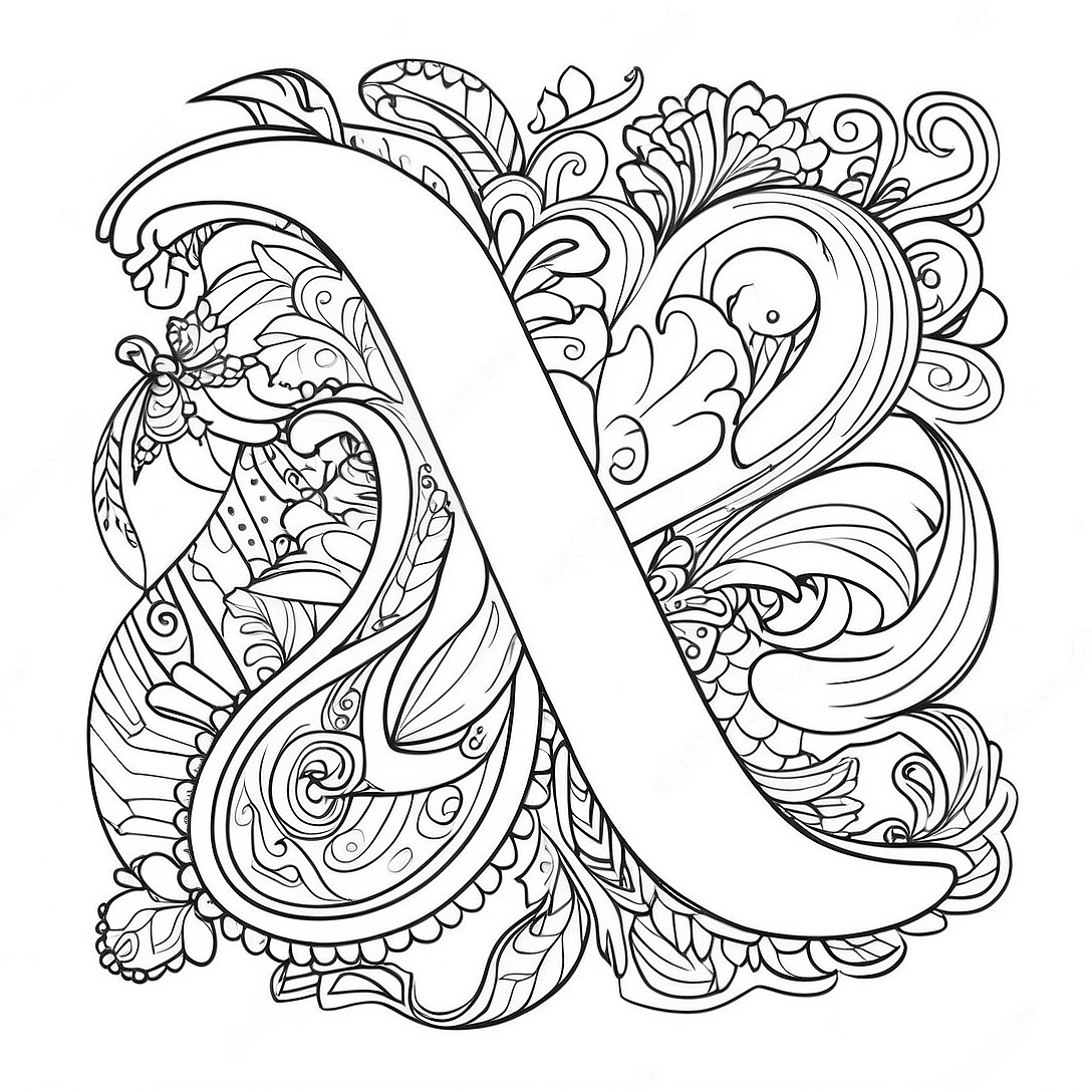 Letter X Coloring Page | Letter X coloring page