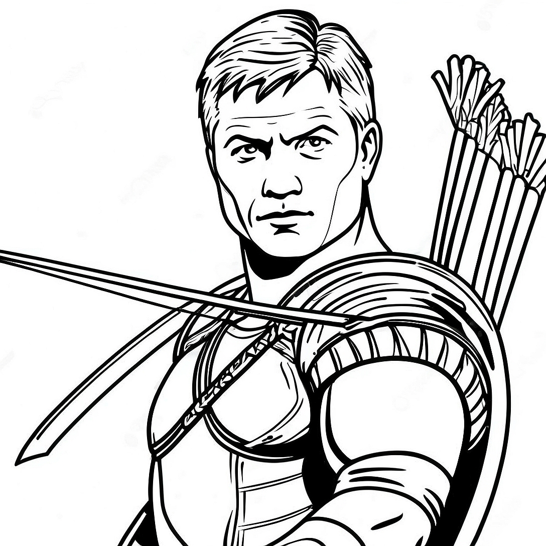 Hawkeye Coloring Page | Hawkeye coloring page
