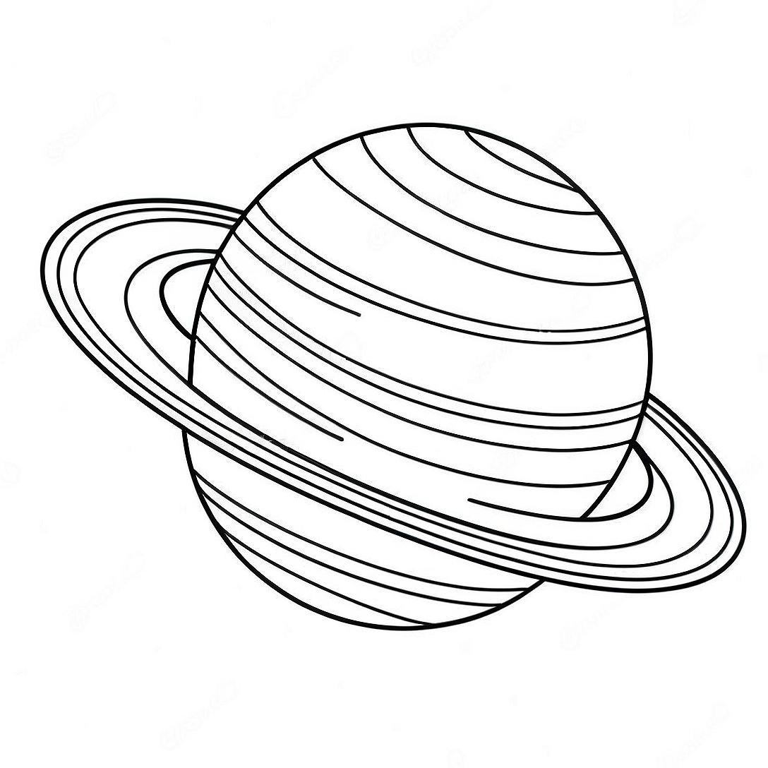 Saturn Planet Coloring Page | Saturn coloring page