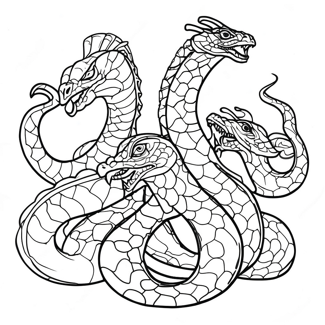 Hydra Coloring Page | Hydra coloring page