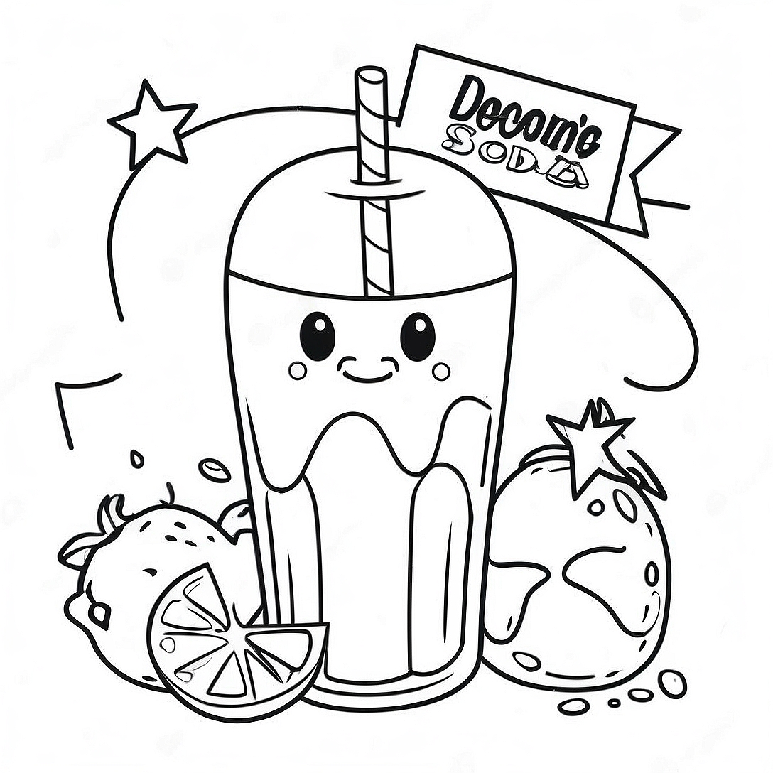 Soda Coloring Page | Soda coloring page